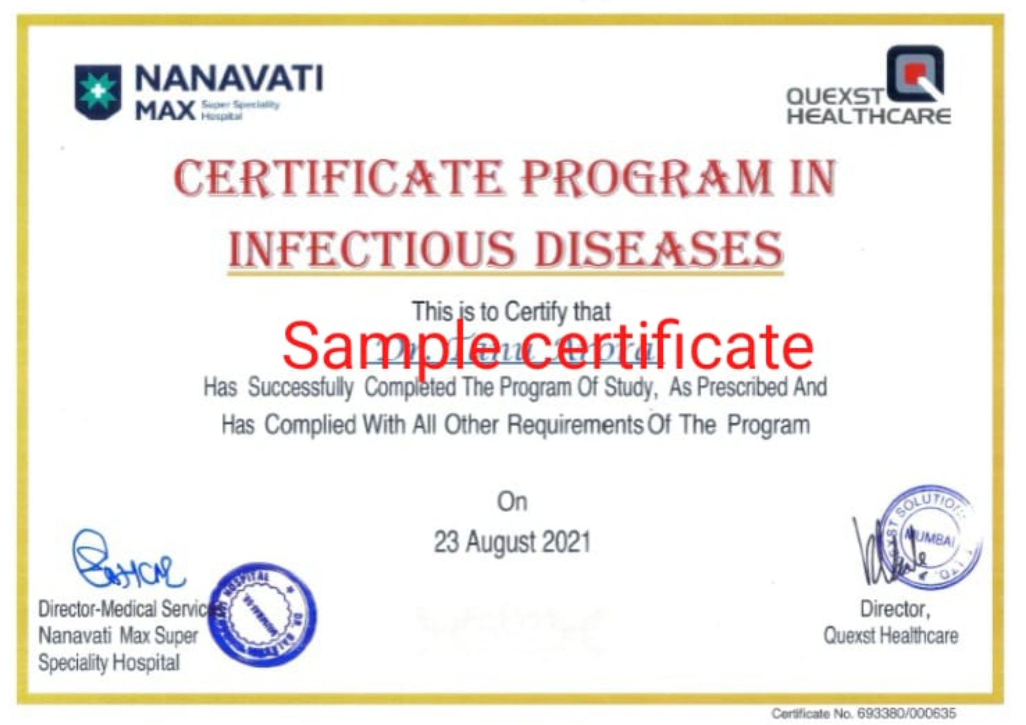 Certificate Program in Infectious Diseases Register for PG courses Certificate Program in Infectious Diseases Register for PG courses
